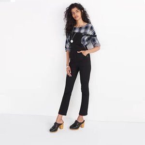 MADEWELL Cali Demi-Boot Overalls in Black Frost Small Size